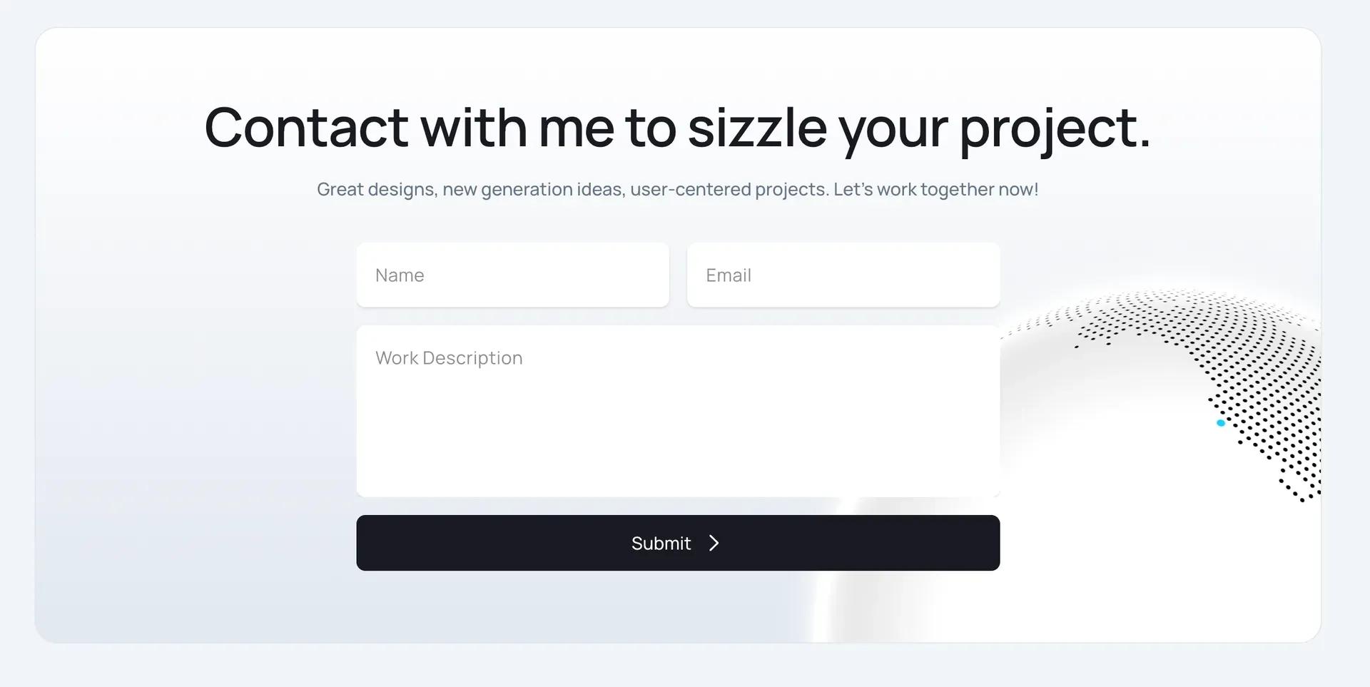 Portfolio Site Contact Section
