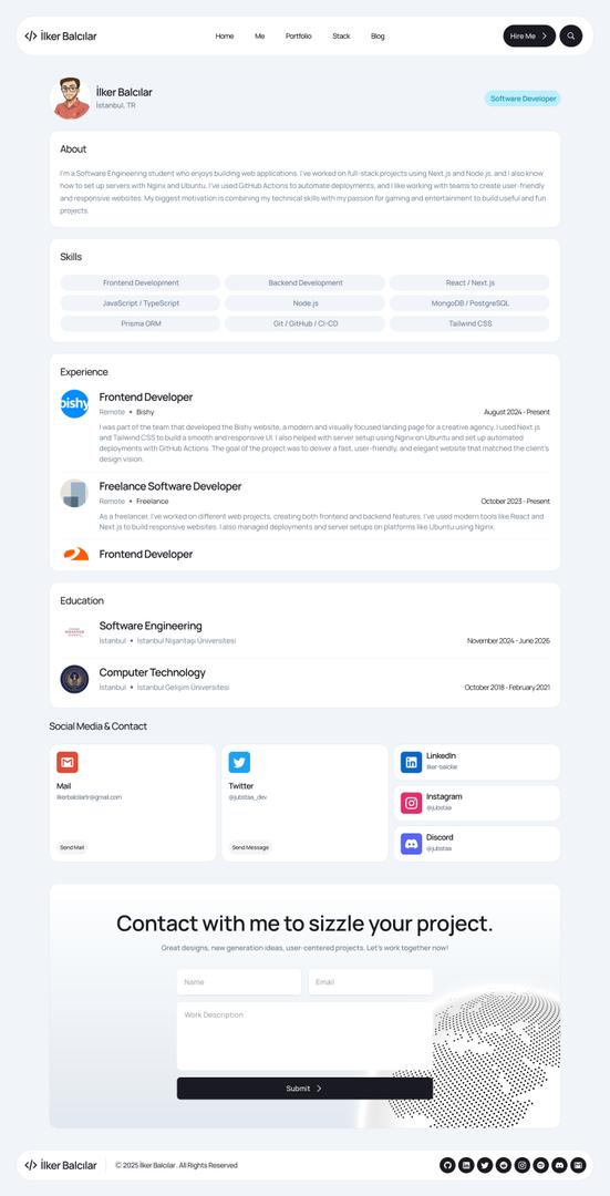 Portfolio Site About Page